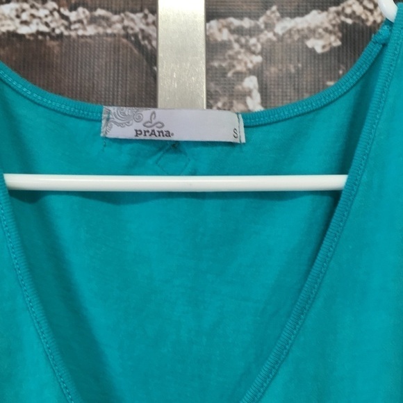 PrAna Dress Midi Tie Dye Blue Full Blue Small Sleeveless Tiered - Picture 6 of 11